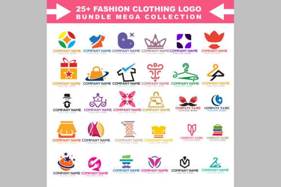 25 Fashion and Apparel Logo Bundle Mega