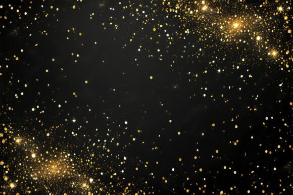 A Black Background with Gold Specks