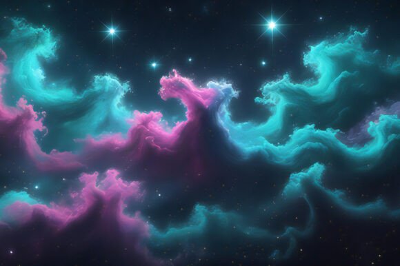 A Colorful Clouds in Space