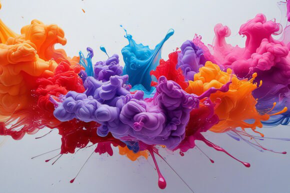 A Colorful Paint Splashes: Elevate Your Creative Projects with a Vibrant Background