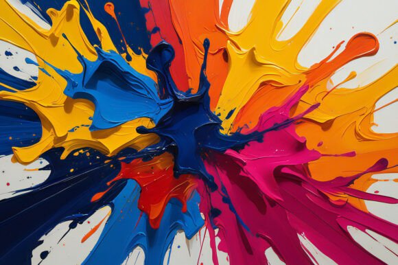 A Colorful Paint Splatter Background