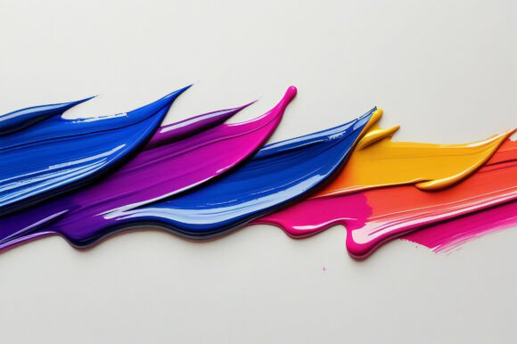 A Group of Paint Splatters