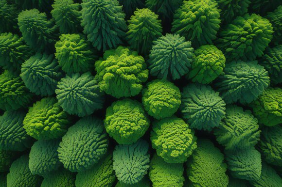 A Group of Trees with Green Leaves