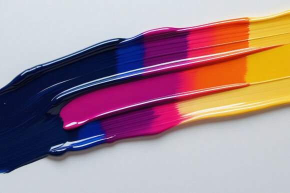 A Paint Dripping Down on a White Surface