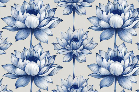 A Pattern of Blue and White Flowers