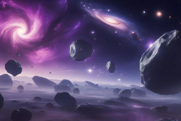 A Purple and Purple Galaxy in Space: A Versatile Creative Asset