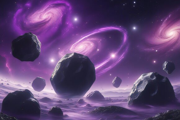 A Purple Galaxy in Space Background: A Stunning Addition to Your Creative Projects