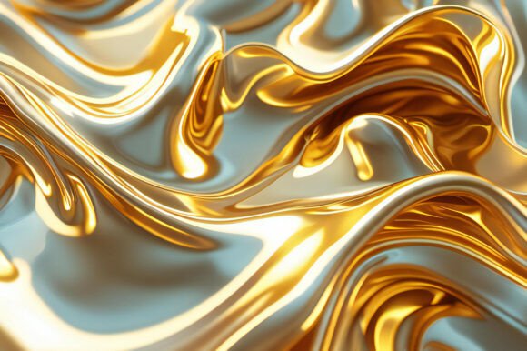 A Shiny Gold and Silver Fabric: A Versatile Background for Creative Projects