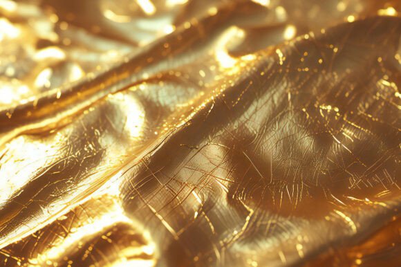A Shiny Gold Foil with Cracks: Elevate Your Creative Projects with a Touch of Luxury