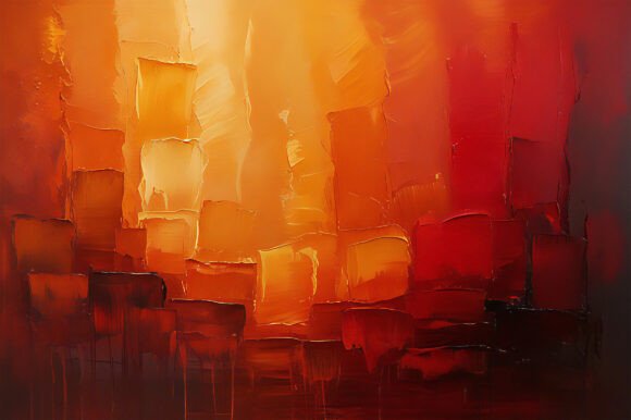 Abstract Red Orange Textured Painting: A Versatile Creative Tool