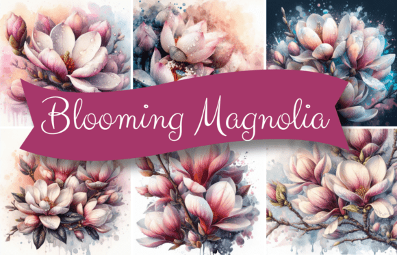 Blooming Magnolia: A Dreamy Addition to Your Creative Projects