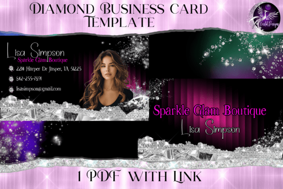Diamond Business Card Template - Canva: A Glamorous Way to Elevate Your Brand