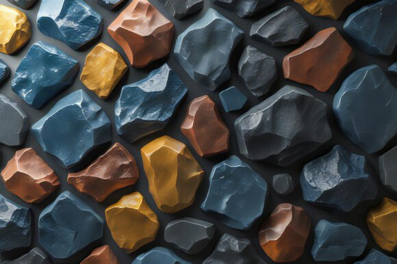 Enhance Your Creative Projects with a Group of Rocks on a Surface