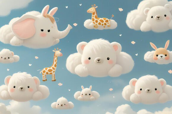 Kawaii Sky Safari with Baby Animals