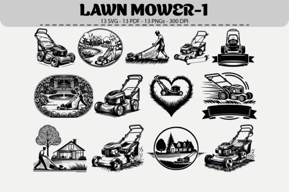 Lawn Mower Clipart β 13 Designs