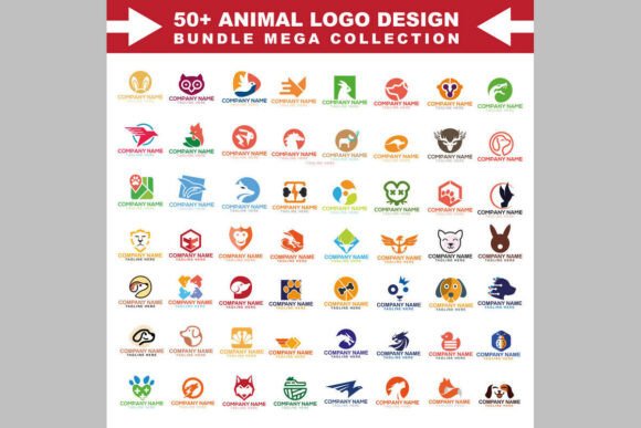 Mega Animal Logo Pack-50 -Premium Logo