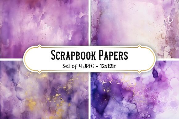 Printable Purple Scrapbook Papers