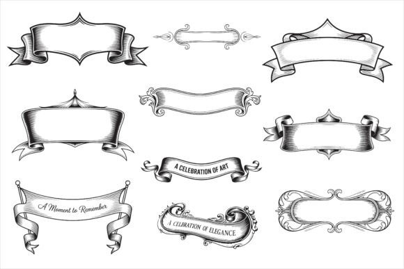 Ribbon Logo Bundle Modern Vector: Elevate Your Branding with Style and Simplicity