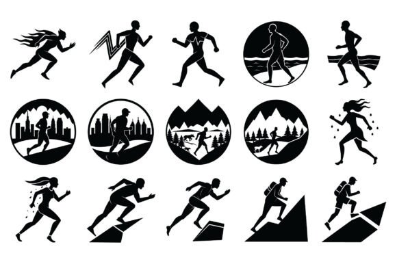 Runner Silhouette Vector - Vol 2