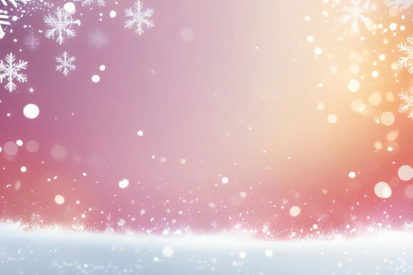 Snowflakes and Snow on a Pink Background: A Strategic Design Asset