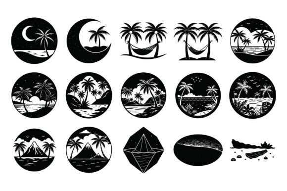 Summer Silhouette Vector -Vol 1