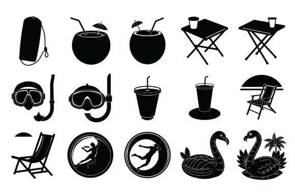 Summer Silhouette Vector - Vol 4: A Versatile Resource for Designers and Creators